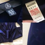 Missguided Misguided Navy Satin Long Sleeves Shift Dress 6 Photo 8