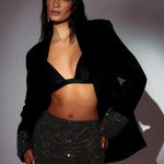 SLA The Label Diamante Blazer & Skirt Set Size Large NWT Black Photo 0