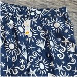 C&C California Wide Leg Blue and White Floral Pants Photo 12