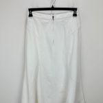 Madewell Fluted Midi Skirt Tile White Rigid Denim High Rise Minimalist US 28 NWT Photo 11