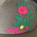 prAna  Floral Embroidered trucker Cap - Gray and Multicolor SnapBack Photo 1