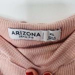 Arizona  XL Pink Crop Like Top with Frilly Shoulders Long Sleeve Photo 1