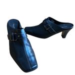 G.H. Bass &Co. Vintage Y2K Bass & Co. Black Leather Kitten Heel Mules with buckle size 9.5 Photo 0