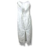 Lulus NWOT Aramis White Embroidered Lace Strapless Bustier Midi Dress Large Photo 7