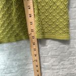Kate Hill Casual Green Textured Knit Sweater L Boho Grannycore Retro V-Neck Photo 5