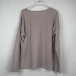 Ekouaer  Beige Ribbed Knit Set Short Sleeve Top Shorts Sleepwear Lounge Size M Photo 3