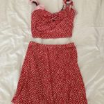 Missguided Red Co Ord Skirt And Top Set Photo 1