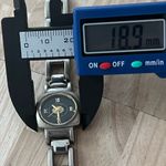 Charles Delon Vintage Ladies Watch Black Dial Stainless Bracelet Beveled Crystal Silver Photo 10