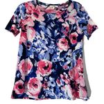 Andrée Andree Floral Short Sleeve Top Women’s Small Photo 0