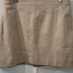 J.Crew  Tan Pencil Mini Linen Skirt Size 10 Photo 1