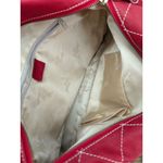 MANIA Women's Red‎ Leather Shoulder Bag w/ Gold Chain Handles made in Italy Red Photo 3