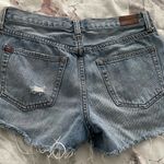 Urban Outfitters BDG  Tomgirl distressed blue button fly cotton shorts, size 26” Photo 4