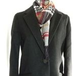 Croft & Barrow  Plaid Scarf with Fringed Ends Black Red Tan White 62 inches Photo 0