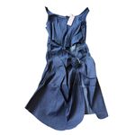 Micas  3D Flower Ruched Girly Tank Dark Wash Mini Denim Dress XL Photo 1