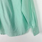 Everlane NWT  The Silky Cotton Relaxed Shirt Striped Green Size 00 NEW Photo 10