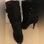 Joie  women black suede platform heel boots US 10 Photo 3