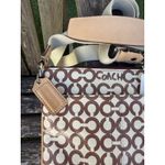 Coach NWT  Brown Coated Canvas Leah Op Art Swingpack 42420 S‎ Photo 2
