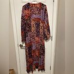 Raga  X Anthropologie Paisley Floral Long Line Kimono Duster Photo 6