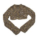 The Ragged Priest  - Gretel Knit Crop Sweater in Brown Multi Photo 0