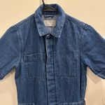 Everlane Short Sleeve Denim Coverall Boilersuit Medium Blue Utility Workwear Photo 4