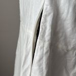 H&M White Flounce Sleeve Off-The-Shoulder Linen Mini Dress Photo 6