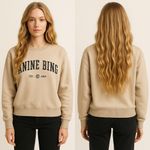 Anine Bing Dylan University Logo Sweatshirt Large 100% Cotton F268 Photo 1