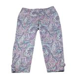 Talbots  Paisley Print Perfect Crop Pants Plus Size 18W Photo 4