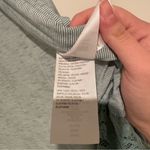 LOGO By Lori Goldstein stripe Lace Trim Tiered Ruffle Open Green Cardigan medium Photo 3