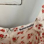 Reformation Red Floral Virgil Midi Dress Photo 5