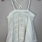 FP Beach Free People Beach  Ivory Crochet Rope Halter Tank Top size Small Photo 0