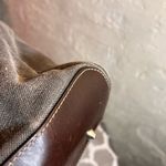 Dooney & Bourke Rare Black Denim/Dark Gray Brown Denim Tote Bag wLeather Handles Photo 6