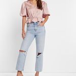 EXPRESS Satin Pink Wrap Blouse Bodysuit Photo 10