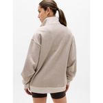 Athleta  S Forever Fleece 1/4 Zip Sweatshirt Wildwood Heather Two Tone Small Photo 2