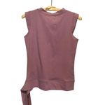 Cache Lilac Self Belt Banded Bottom Tie Rhinestone Heart Stretch Top NWT New $88 Photo 4