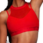 Ivy Park ADIDAS x High Neck Sheer Bra – Red – Size Large Photo 0