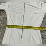 Fabletics  Plush Rib Hooded Jumpsuit Onesie size XL tall cream off white zip up Photo 8