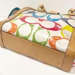Coach Ltd Ed PVC MULTICOLOR SIGNATURE TSCRIBBLE C VACHETTA LEATHER BOXY TOTE BAG Photo 2