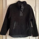 Athleta NWT Black Cozy Sherpa Snap Sweatshirt, size small Photo 1