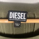 Diesel Dress Ribbed Maxi Button Detail in Khak size medium Photo 3