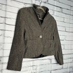 H&M Brown Tailored Cropped Blazer Suit Jacket SZ S Preppy Chic Luxury Formal Y2K Photo 1