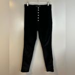 Veronica Beard  Debbie High Rise Button Fly Black Velvet Pants Size 30 Photo 1