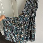 Anthropologie  Metallic Flowy Chiffon The Somerset Halter Neck Maxi Dress XS NWT Photo 6