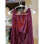 retrofete Julia Silk Draped Open Back Maxi Dress Port Womens Size Small Red Photo 9