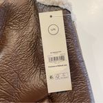 No Boundaries  Faux Leather Vest Faux Shearling Lining NWT Women L/XL Brown Urban Photo 3
