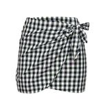 Sézane Pacome Mini Skirt, Black/Ecru Gingham, FR36/US4 Photo 13