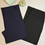 Esoft Set/2 Flare Leg Yoga Work Pants Navy/Black Plus‎ Sz 2X Business Casual # Photo 0