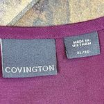 Covington  Purple V-neck Sleeveless Blouse XL Photo 6