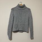 Madewell  Gray Hand knit Cozy Alpaca Wool Chunky Knit Turtleneck Sweater Photo 1