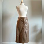 Wilfred Aritzia vegan leather tan pencil skirt Photo 1