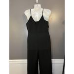 Love + Harmony Jumpsuit Womens Small Black V Neck Wrap Front Tie Waist Wide Leg Photo 4